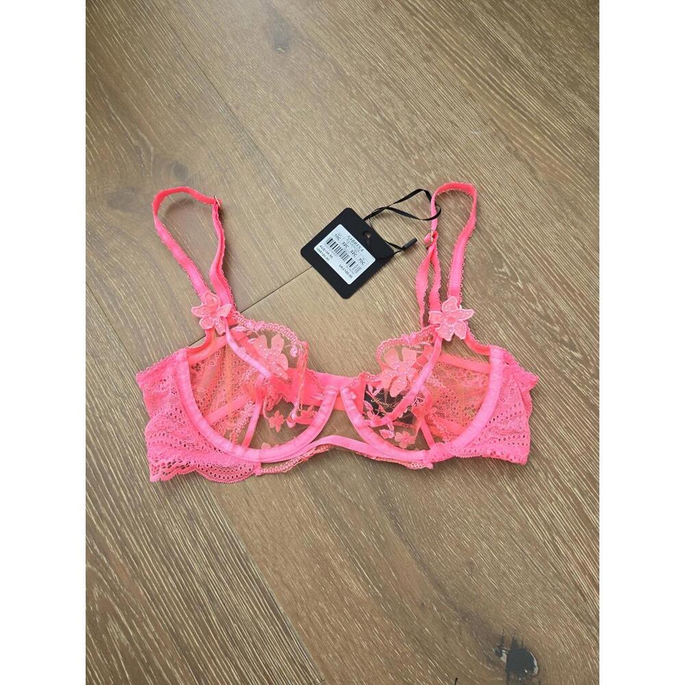 NWT Honey Birdette Sabrina Bra Candy Pink Size 32C
